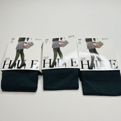 Hue Womens Opaque Tights 3 Pairs Size 1 Cobblestone Gray New